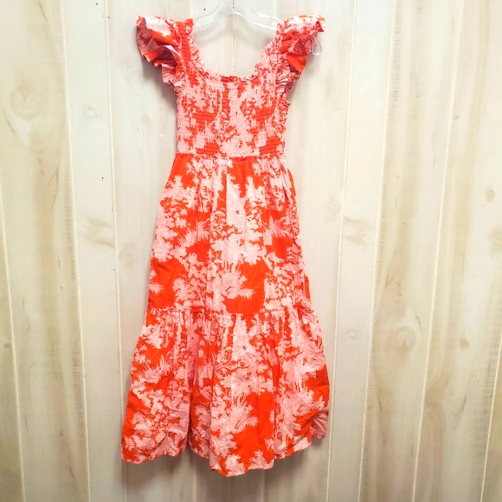 Tuckernuck Scarlet Toile Mallie Sun Dress Hyacinth Tiered - Picture 3 of 13